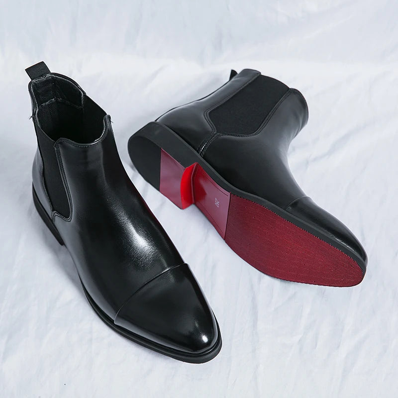 Leather Chelsea ankle boots for women | Black, Burgundy | Comfortable
