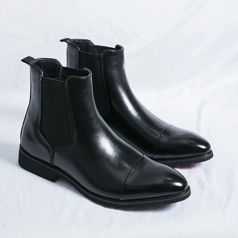 Leather Chelsea ankle boots for women | Black, Burgundy | Comfortable
