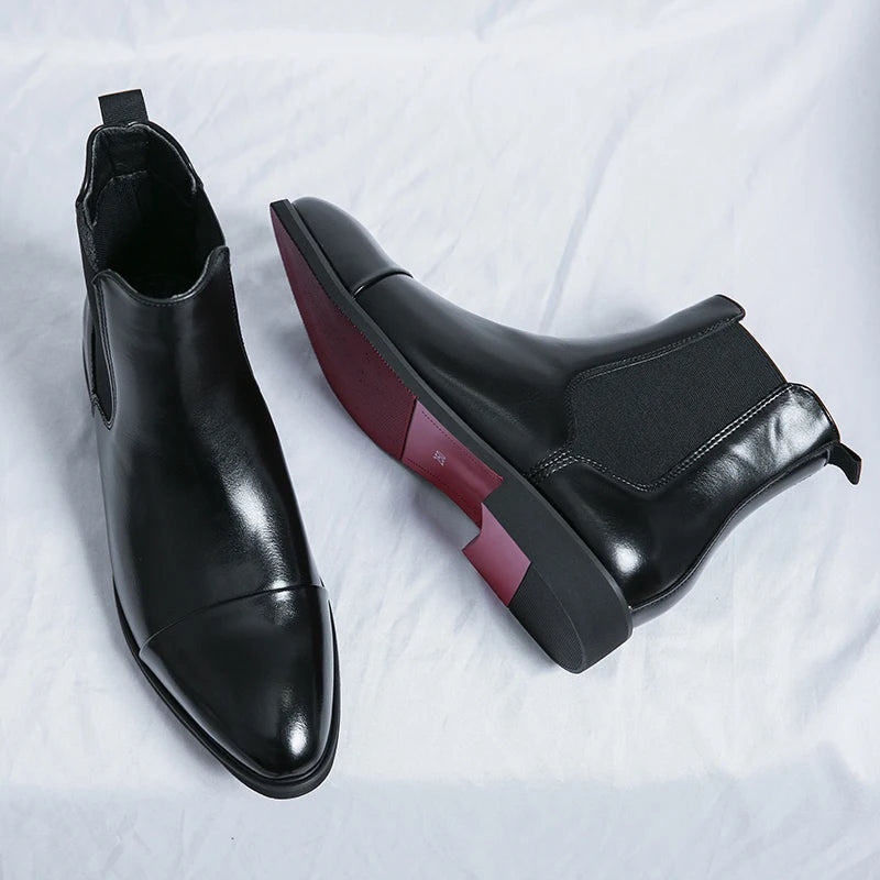 Leather Chelsea ankle boots for women | Black, Burgundy | Comfortable