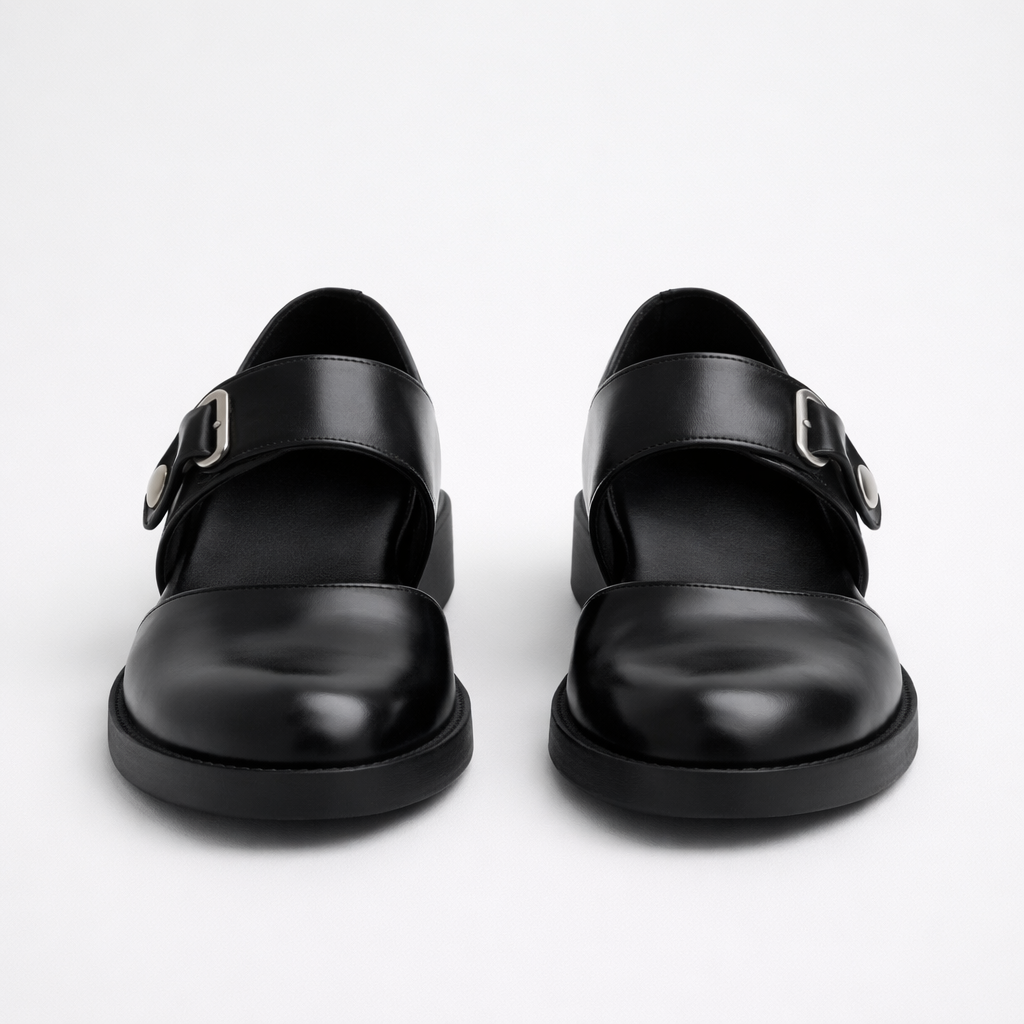 Women's Mary Jane shoes | Black leather | Buckle strap, Comfortable fit