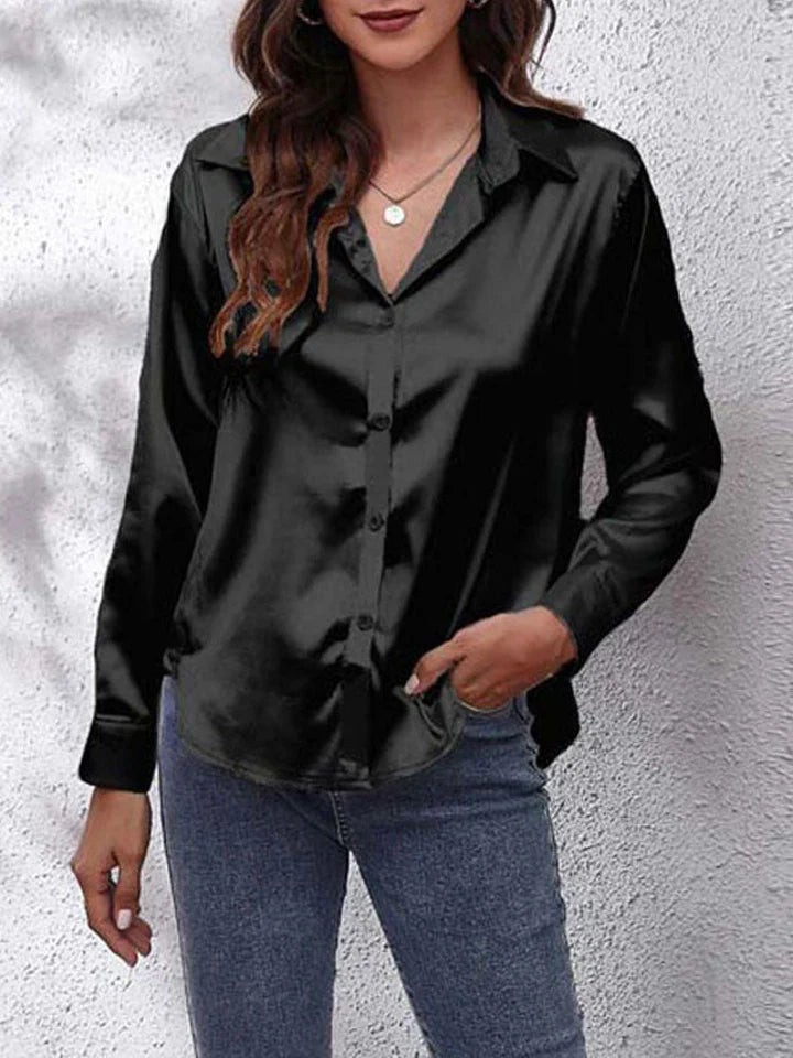 Women's Shirt | Silky Shine & Long Sleeves