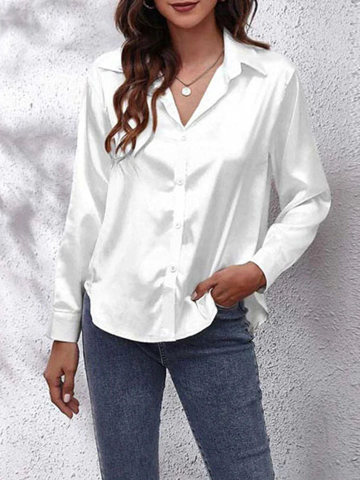 Women's Shirt | Silky Shine & Long Sleeves