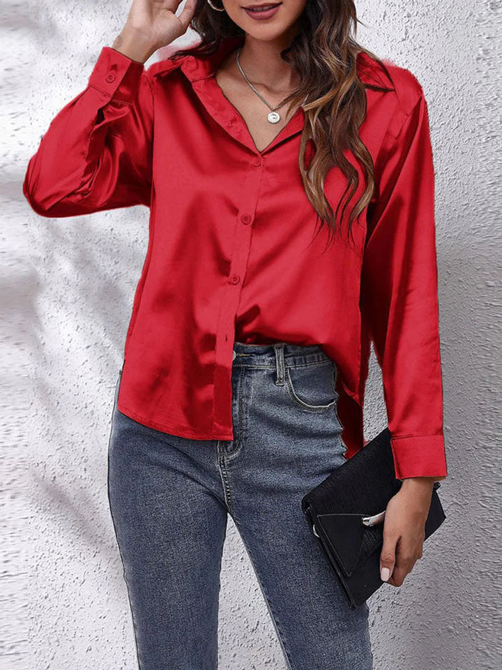 Women's Shirt | Silky Shine & Long Sleeves