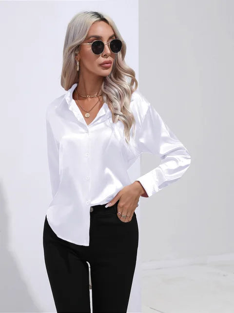 Women’s Shirts | Silk Shirt Long Sleeve Fit
