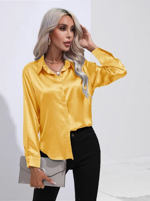 Women’s Shirts | Silk Shirt Long Sleeve Fit