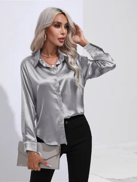 Women’s Shirts | Silk Shirt Long Sleeve Fit