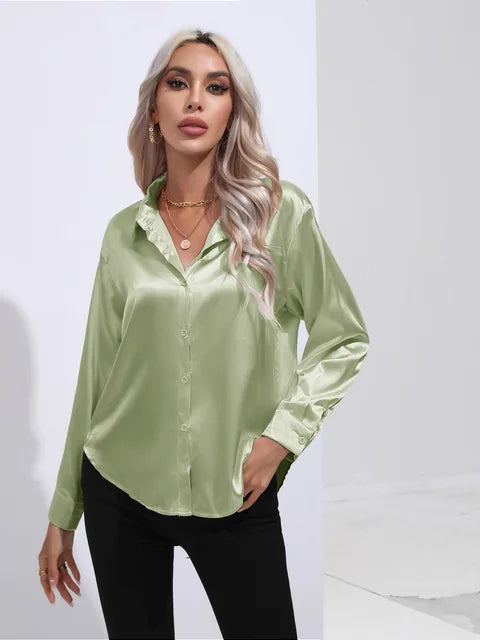 Women’s Shirts | Silk Shirt Long Sleeve Fit