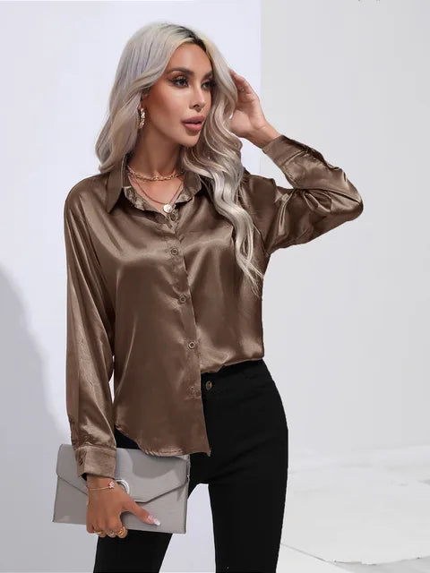 Women’s Shirts | Silk Shirt Long Sleeve Fit