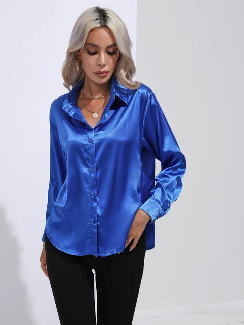 Women’s Shirts | Silk Shirt Long Sleeve Fit