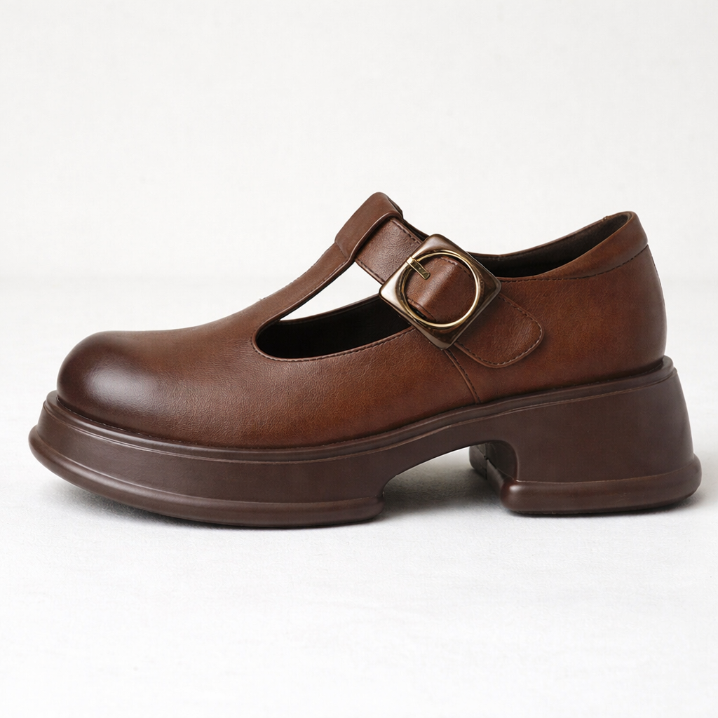 Women's Mary Jane Shoes | Block Heel, Leather Buckle