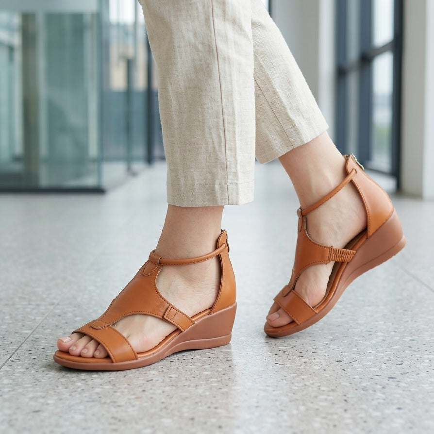 Women's Orthopedic Leather Sandals Breathable