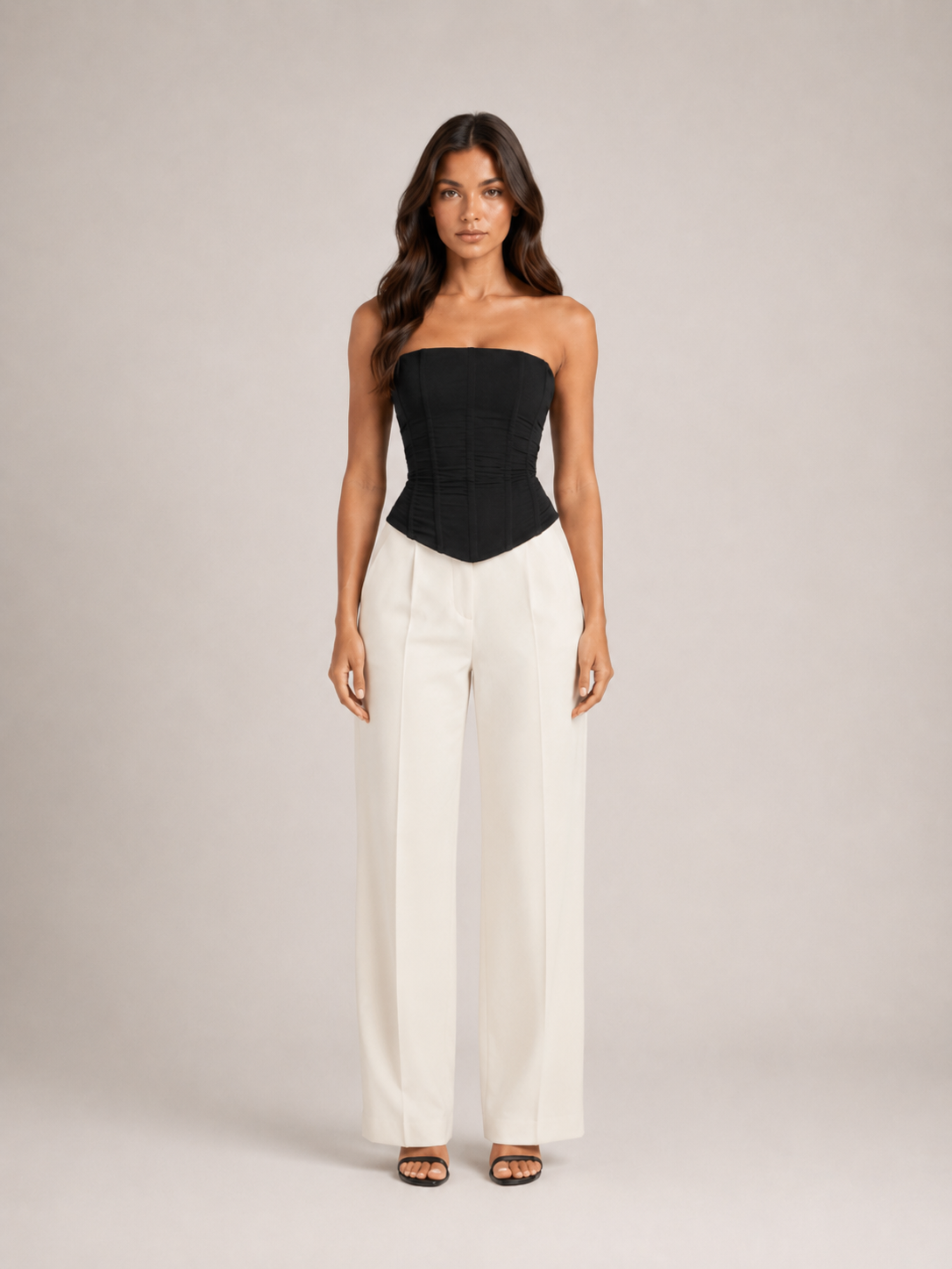Short corset top | Shaping fit | Adjustable straps