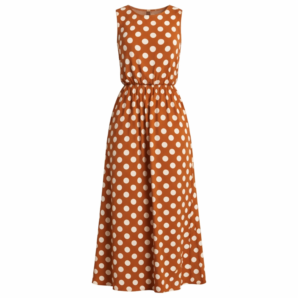 Polka dot maxi dress | Vintage-inspired | Flattering fit