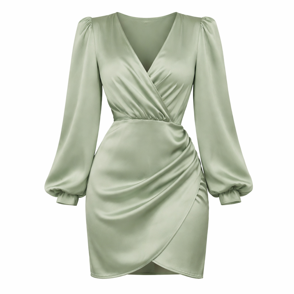 Mini jacket | Women, silk fabric | Elegant satin style