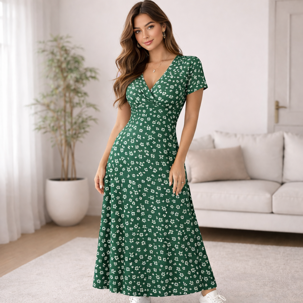 Floral patterned maxi dress | For women, lightweight fabric | Casual summer style