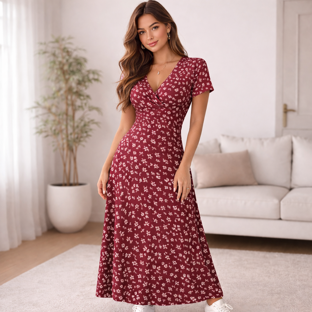 Floral patterned maxi dress | For women, lightweight fabric | Casual summer style