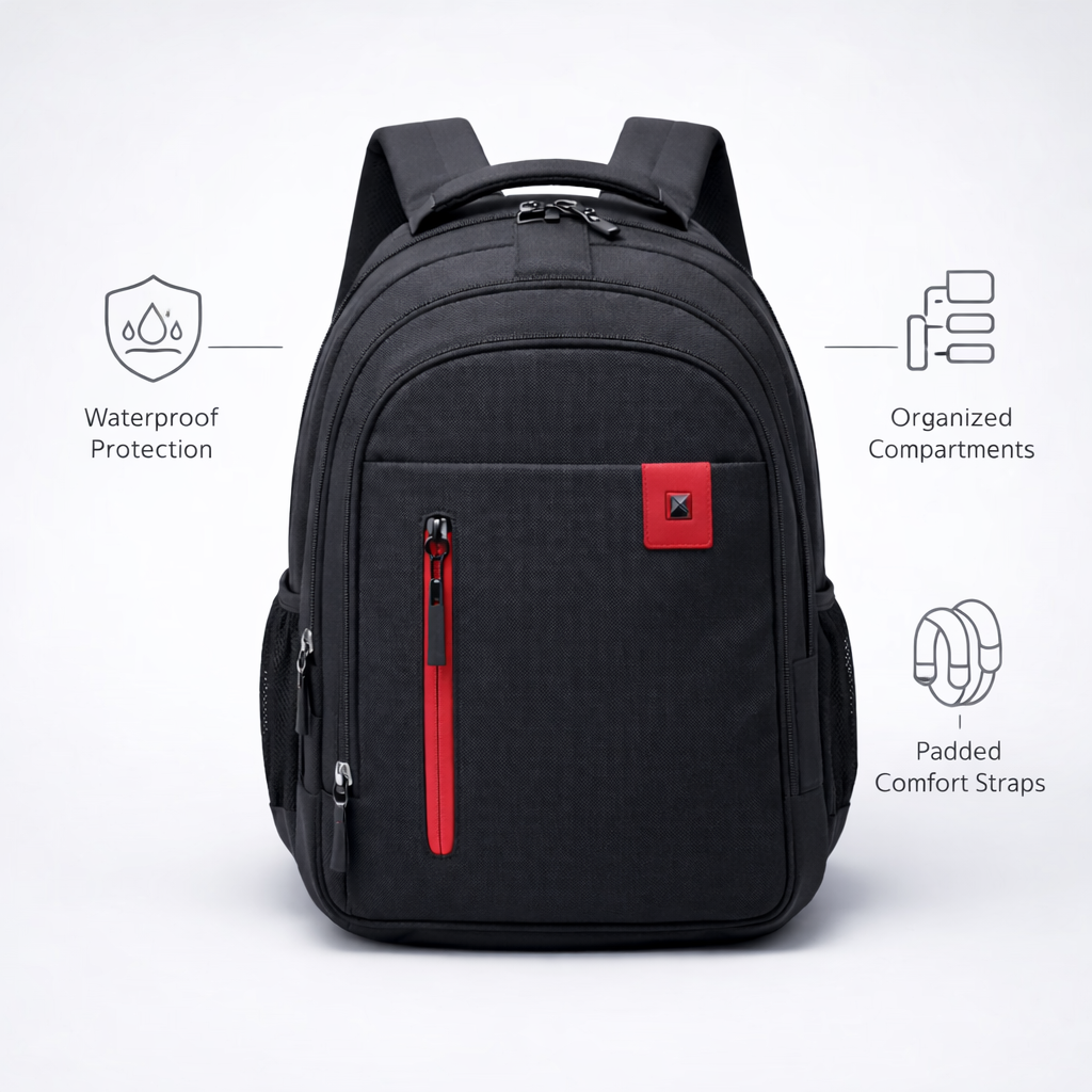 Men's Laptop Backpack | Waterproof Oxford, Padded Shoulder Straps