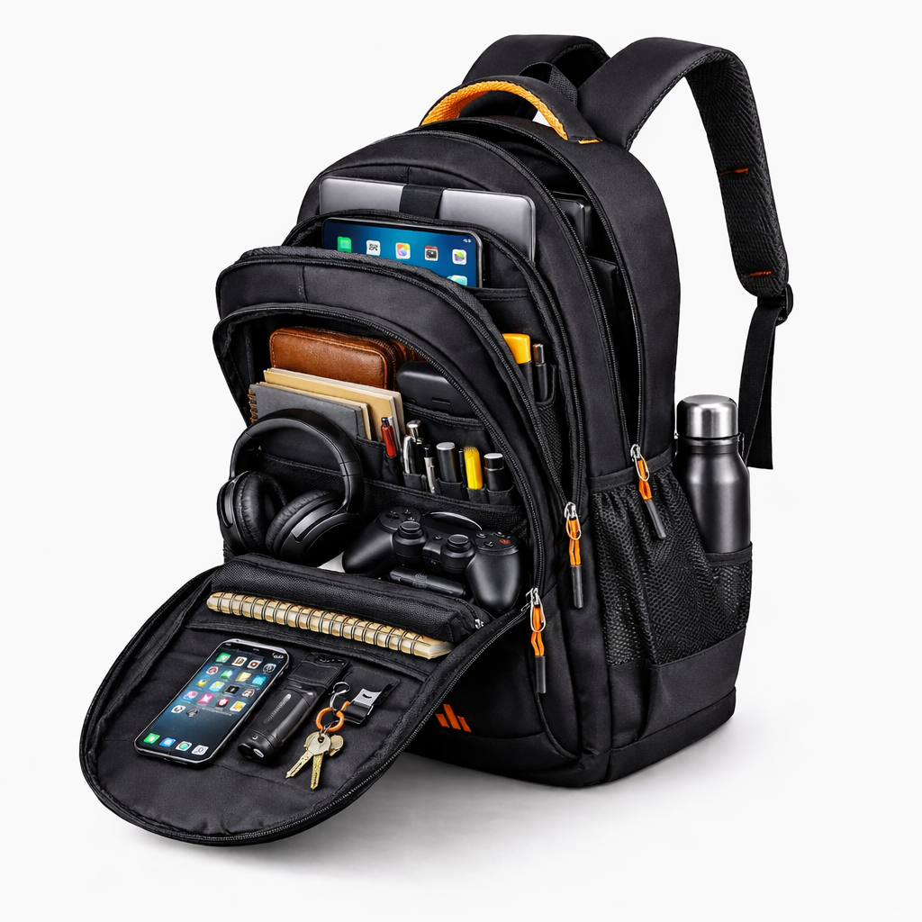 Men's Laptop Backpack | Waterproof Oxford, Padded Shoulder Straps