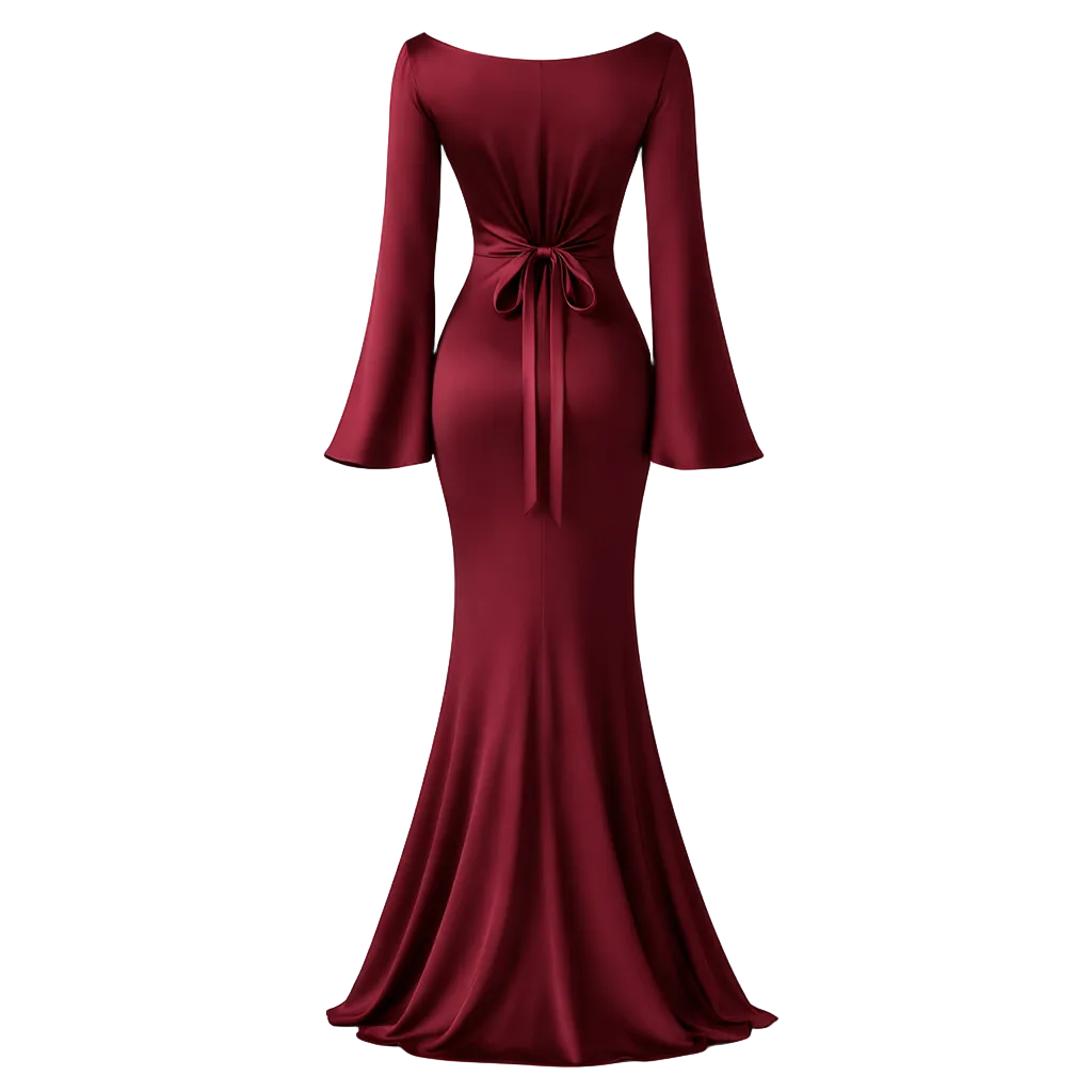 Silky maxi dress with elegant fit and flowing fabric