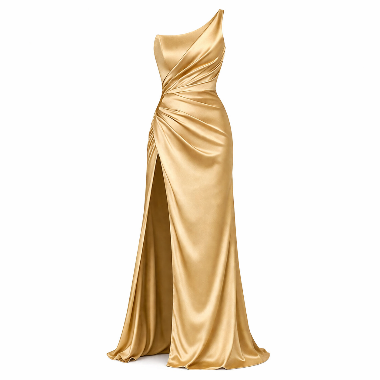 Silk Dress | Asymmetric | Long