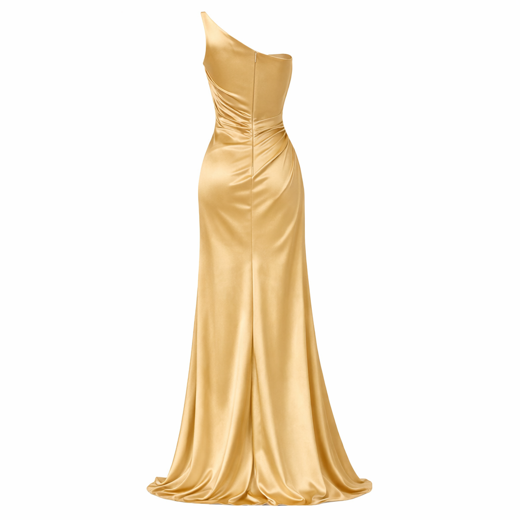 Silk Dress | Asymmetric | Long