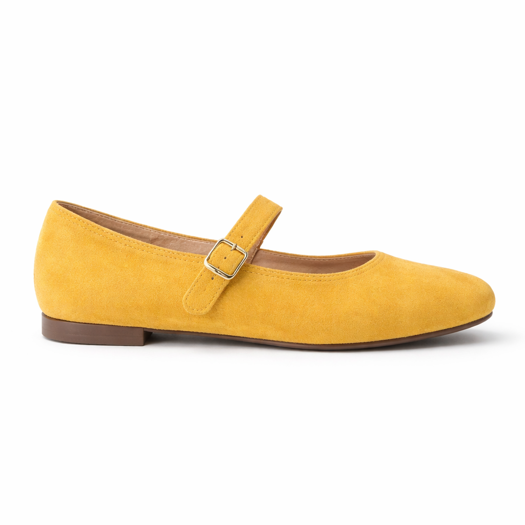 Women's Ballet Flat | Suede | Adjustable Lace, Comfortable Fit