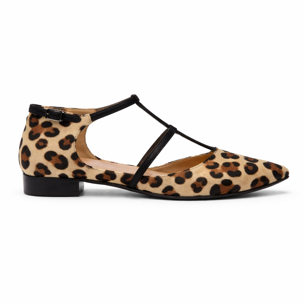 Women's ballet sneakers | Animal print, adjustable straps | Secure fit
