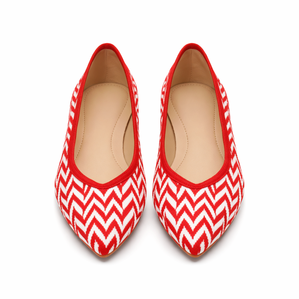 Women's ballet shoes | Zigzag pattern, soft sole | Everyday comfort