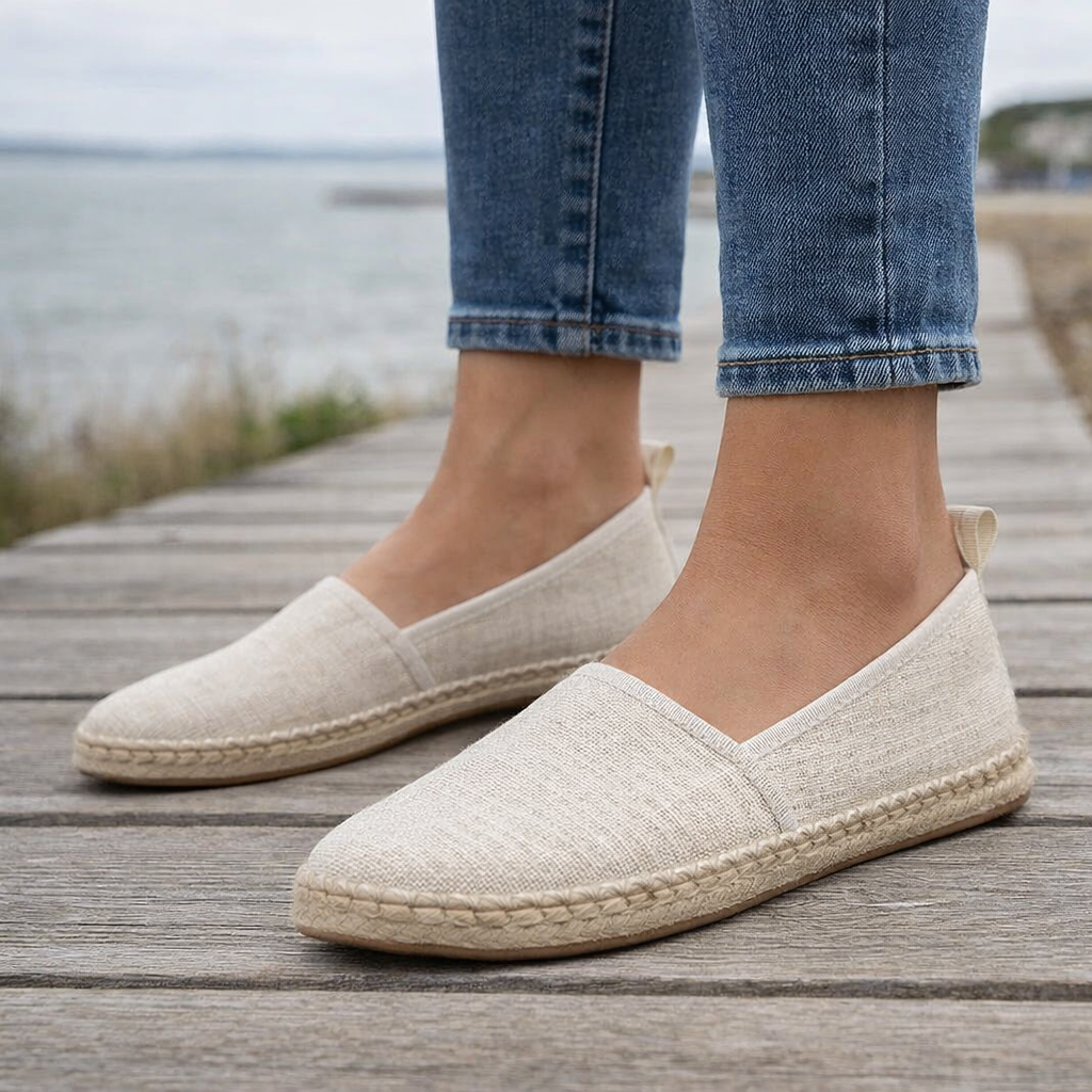 Women's espadrille ballerinas | Slip-on canvas shoes, casual comfort