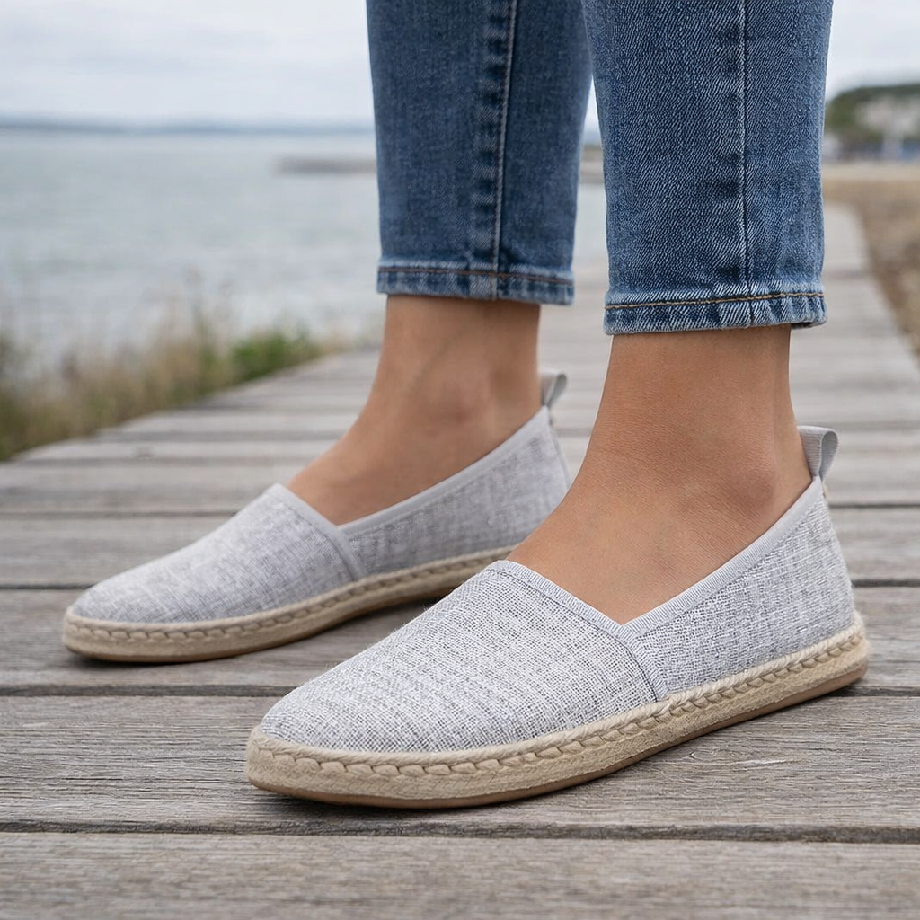 Women's espadrille ballerinas | Slip-on canvas shoes, casual comfort