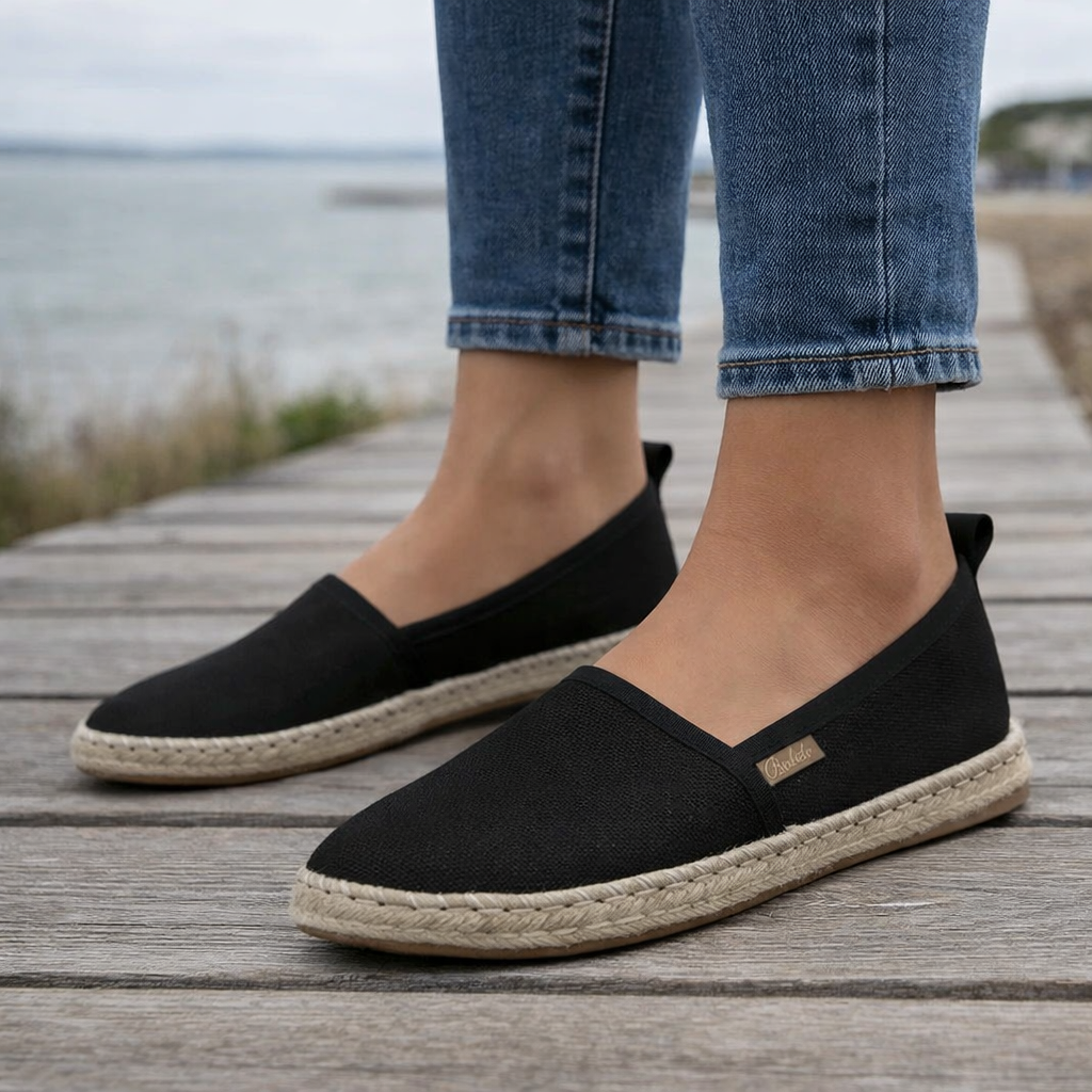 Women's espadrille ballerinas | Slip-on canvas shoes, casual comfort