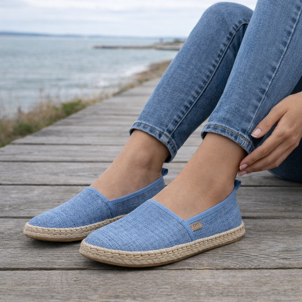 Women's espadrille ballerinas | Slip-on canvas shoes, casual comfort
