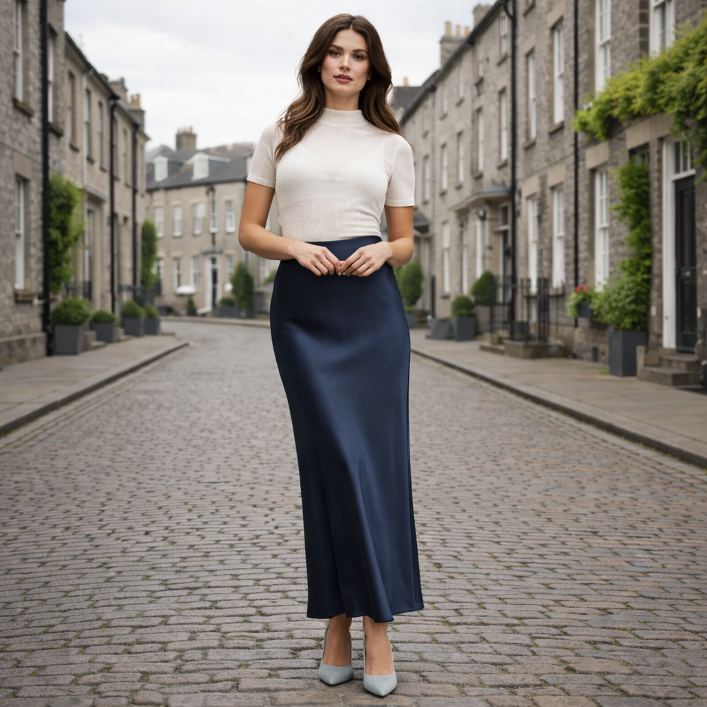 Silk Skirt | High Waist | Elegant