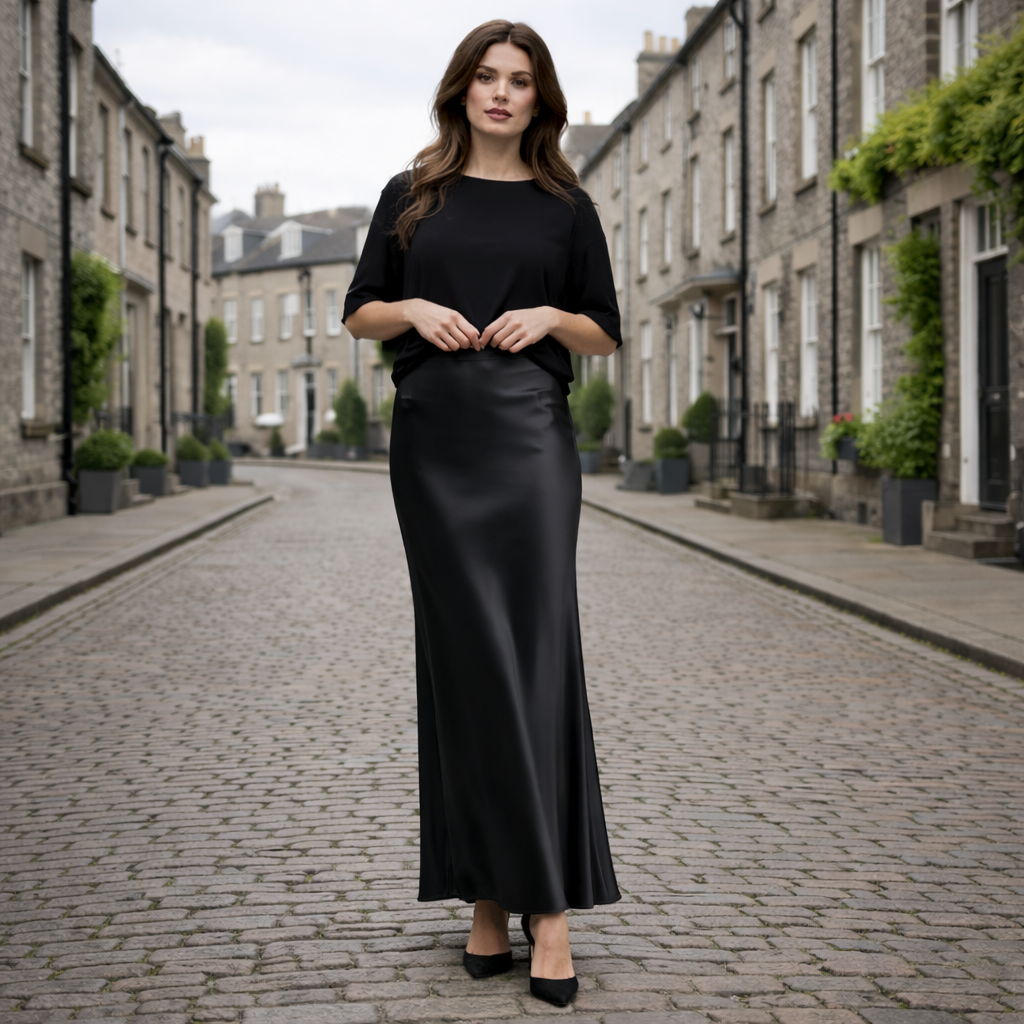 Silk Skirt | High Waist | Elegant