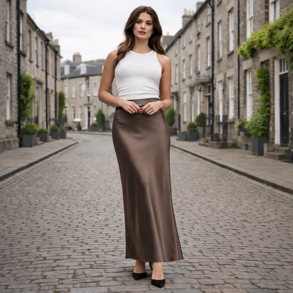Silk Skirt | High Waist | Elegant