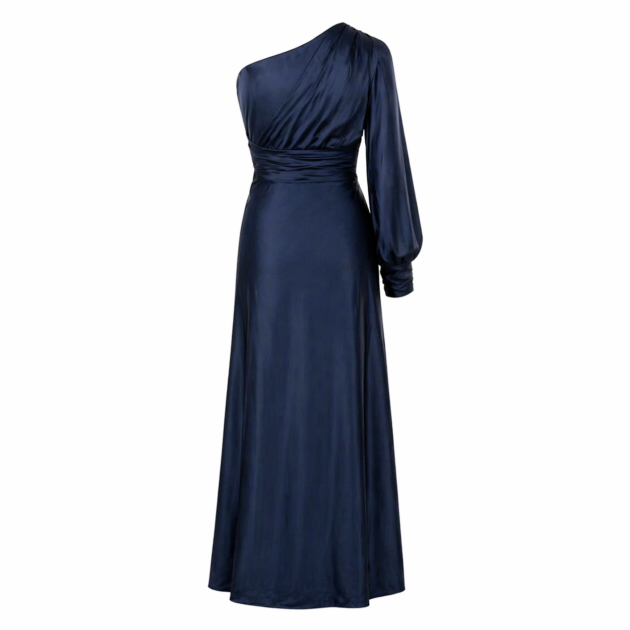 Satin Dress | Asymmetric Design | Elegant One-Shoulder