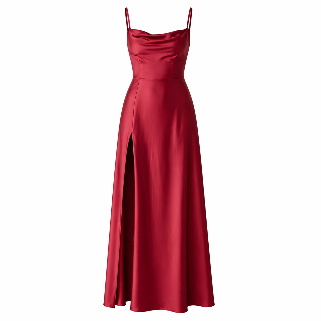 Maxi dress | Elegant silk | High slit, long evening coat