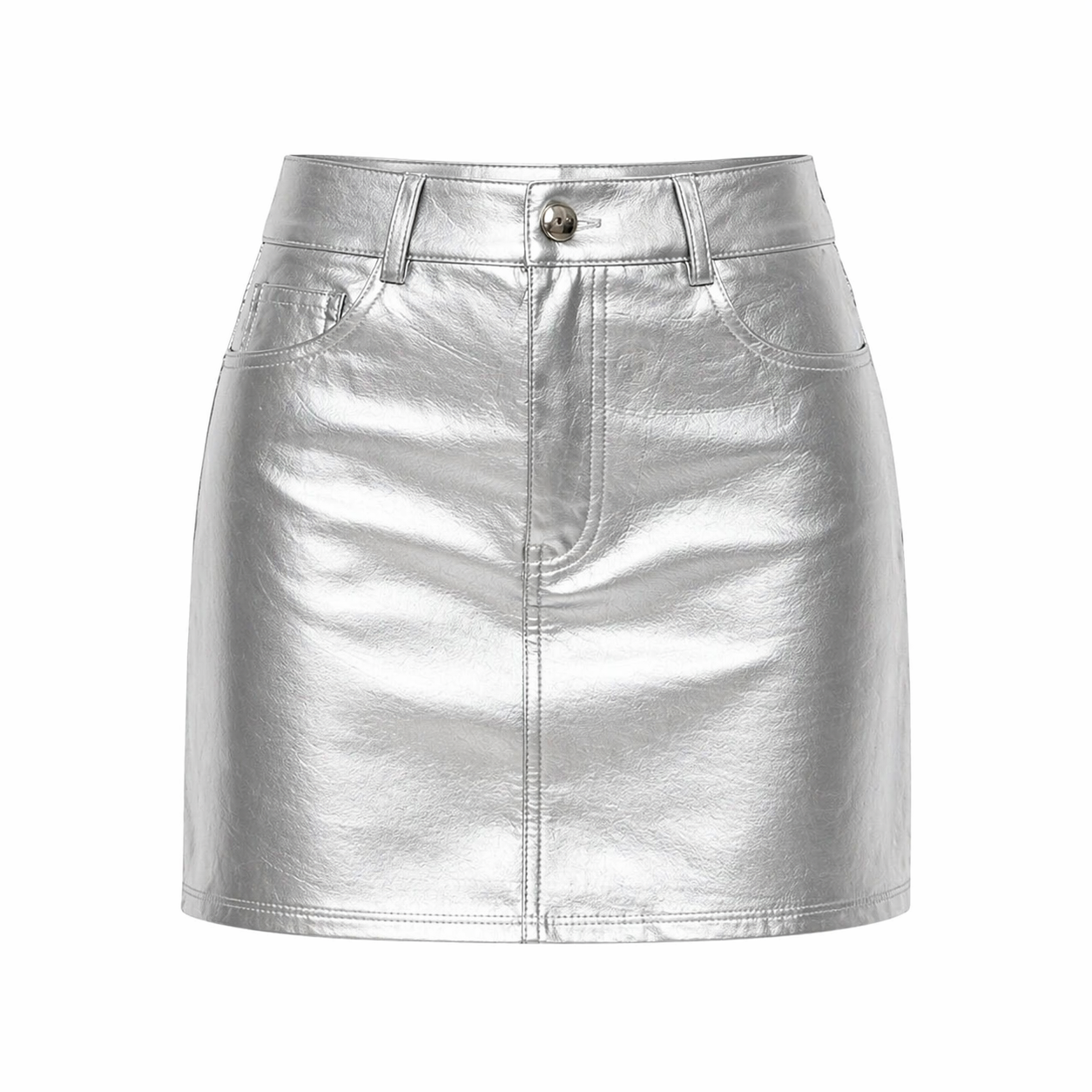 Silver skirt | Unique design | Effortless style