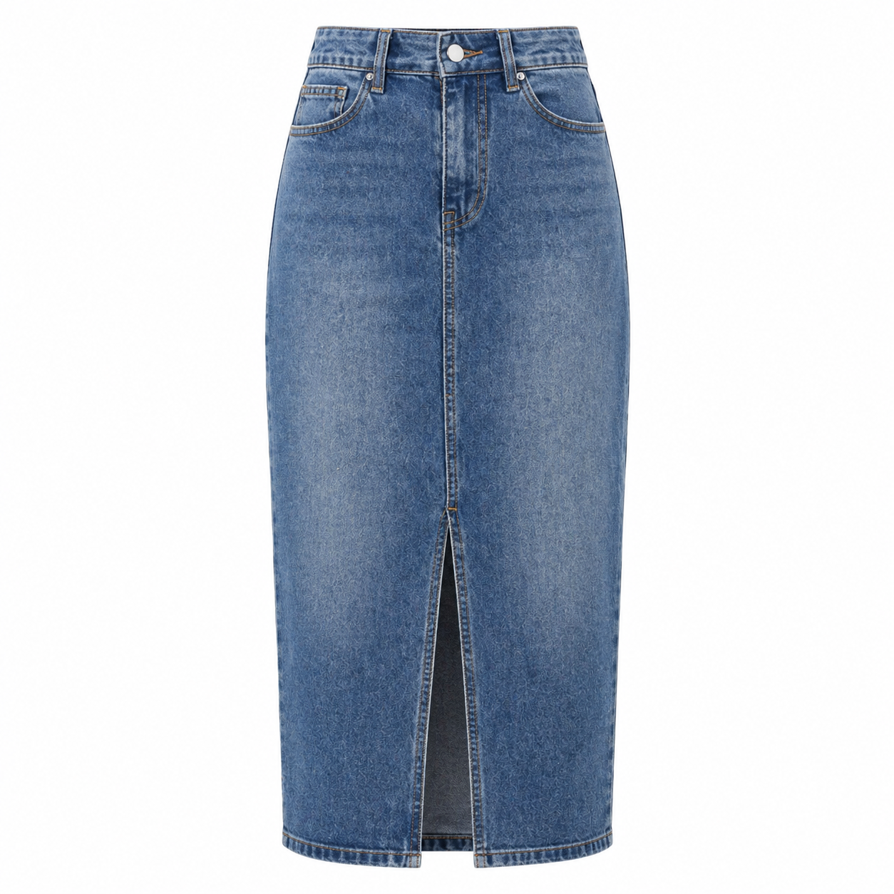 Pencil Skirt | Classic Style | High Waist, Denim Pattern