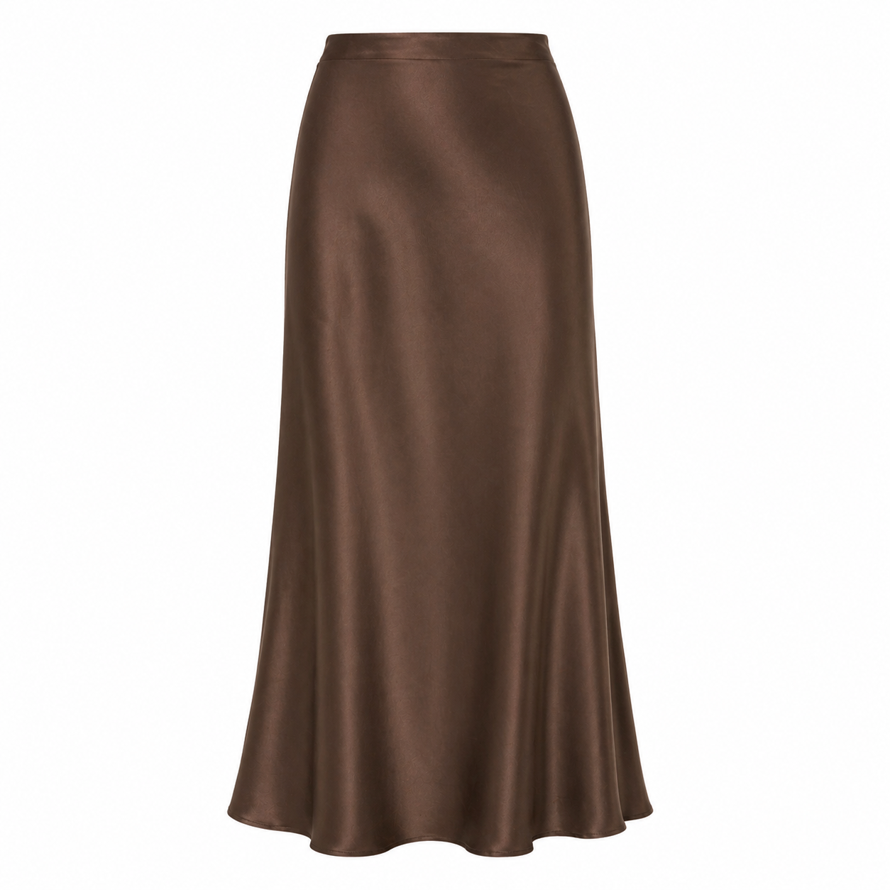Midi Skirt | Casual Silk Fabric | High Waist