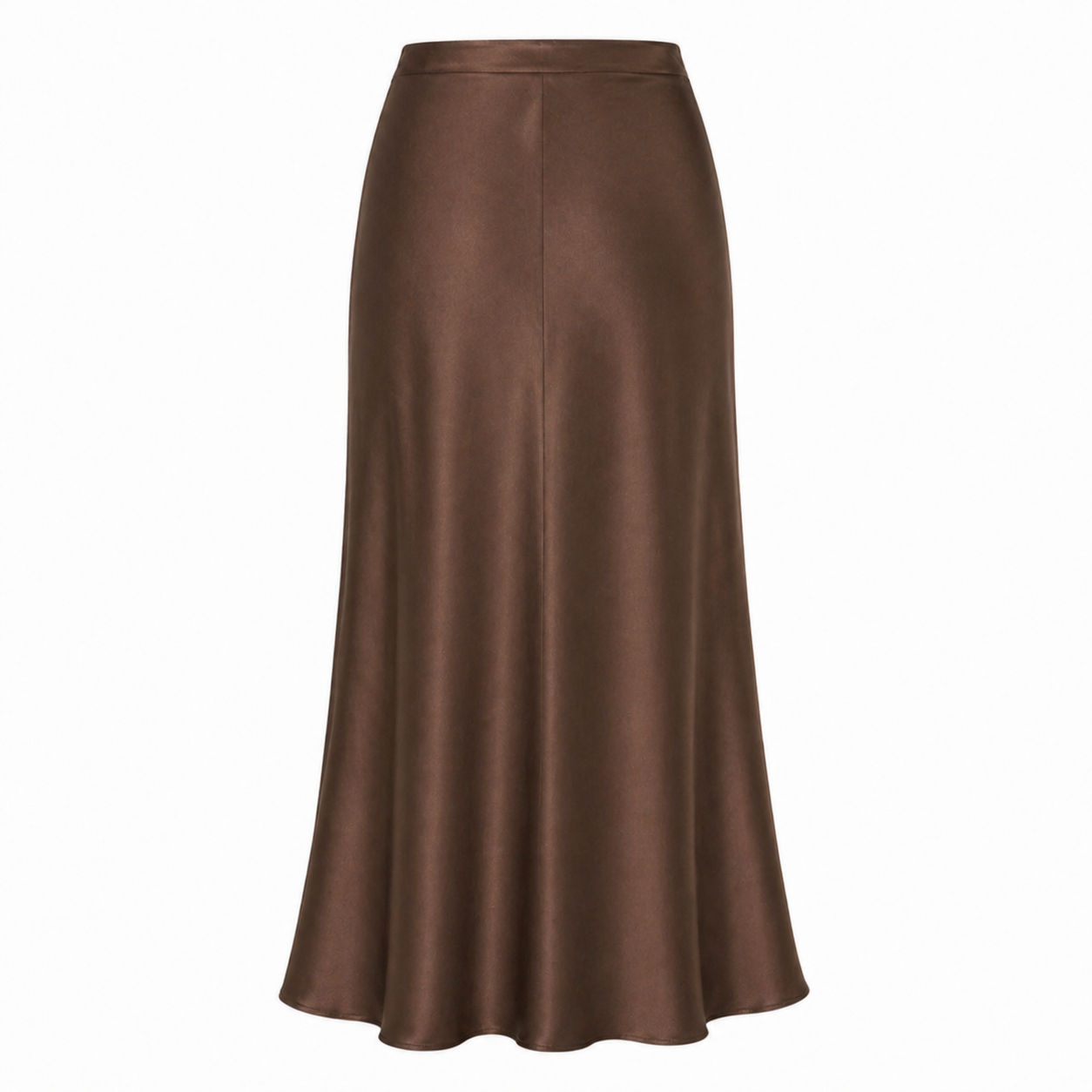 Midi Skirt | Casual Silk Fabric | High Waist