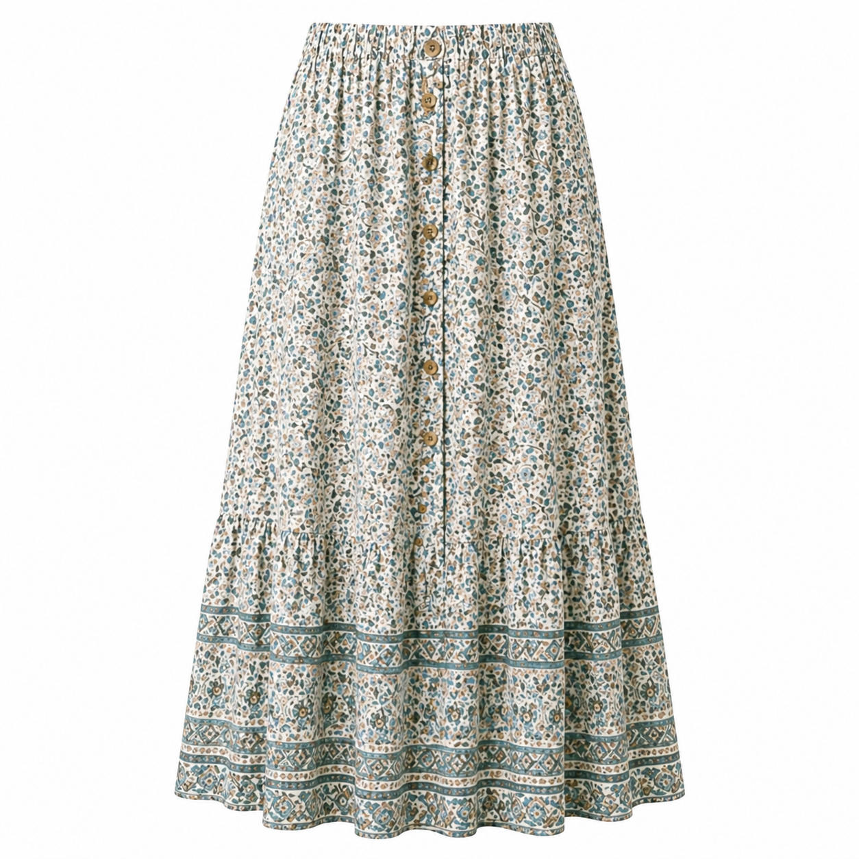 Maxi Skirt | Floral Pattern, Lightweight | Summer Clothes