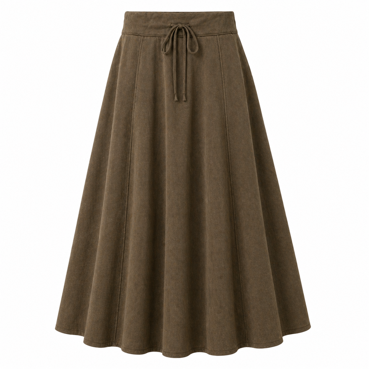 Women's Maxi Skirt | Practical Drawstring Waist | Soft Fabric