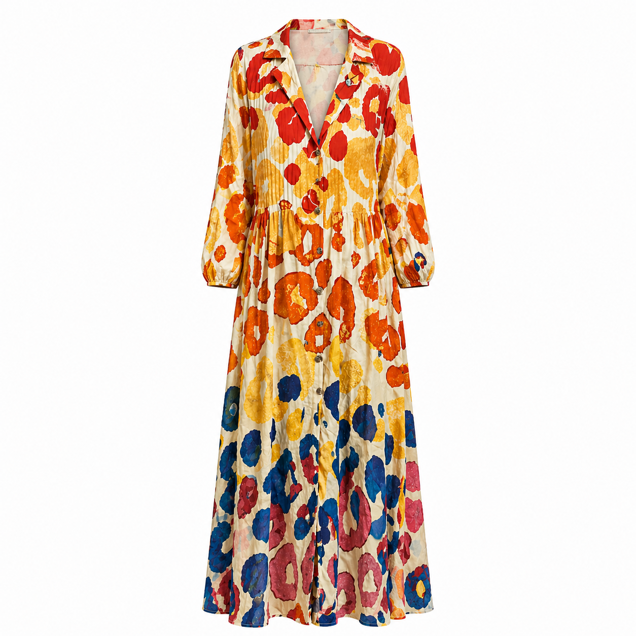 Maxi dress | Women, boho style, V-neck | Floral pattern, loose fit