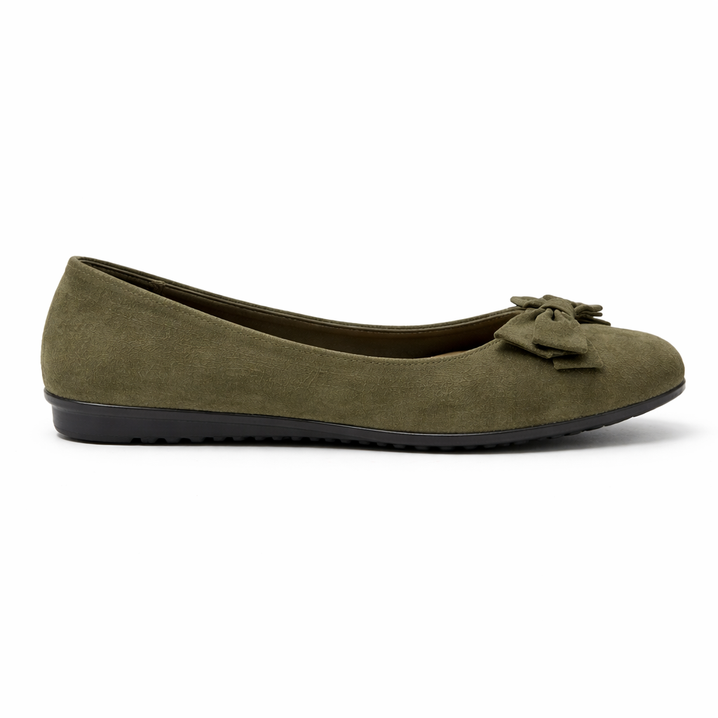Women's ballet slippers | Bow details, elegant style | Slip-on shoes