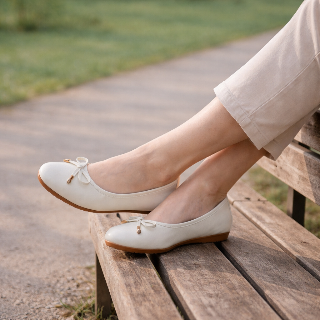 Women's ballet dance shoes | Charming loop decoration, comfortable fit