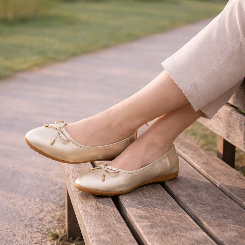 Women's ballet dance shoes | Charming loop decoration, comfortable fit