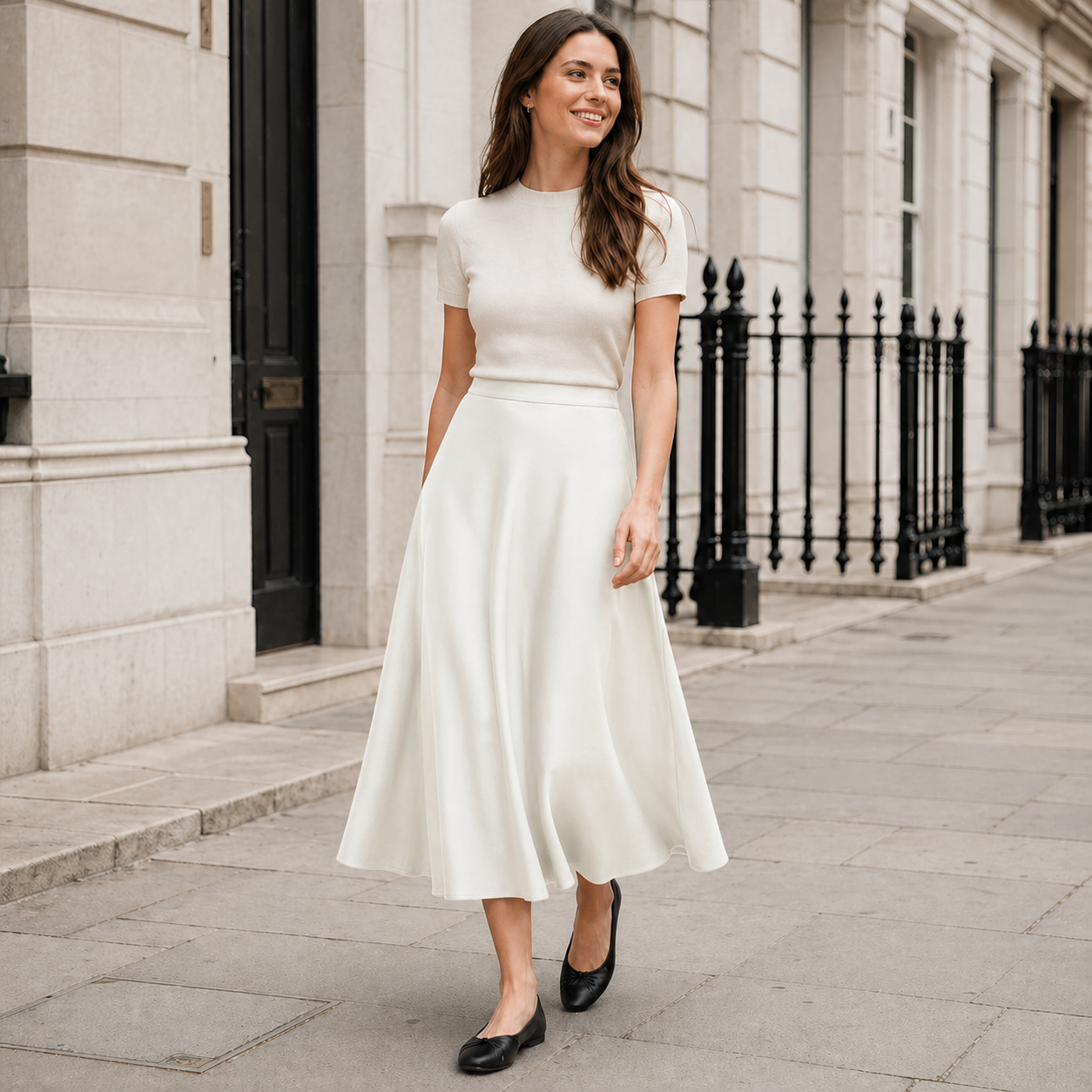 Women's Long Skirt | Flowing Hem | Stylish