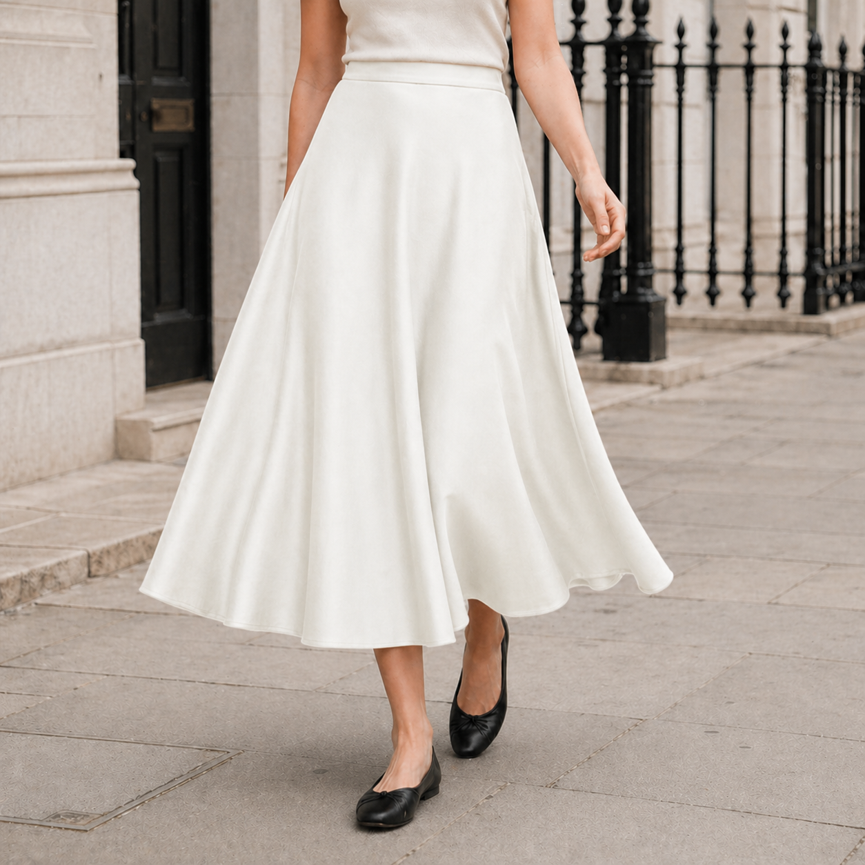 Women's Long Skirt | Flowing Hem | Stylish