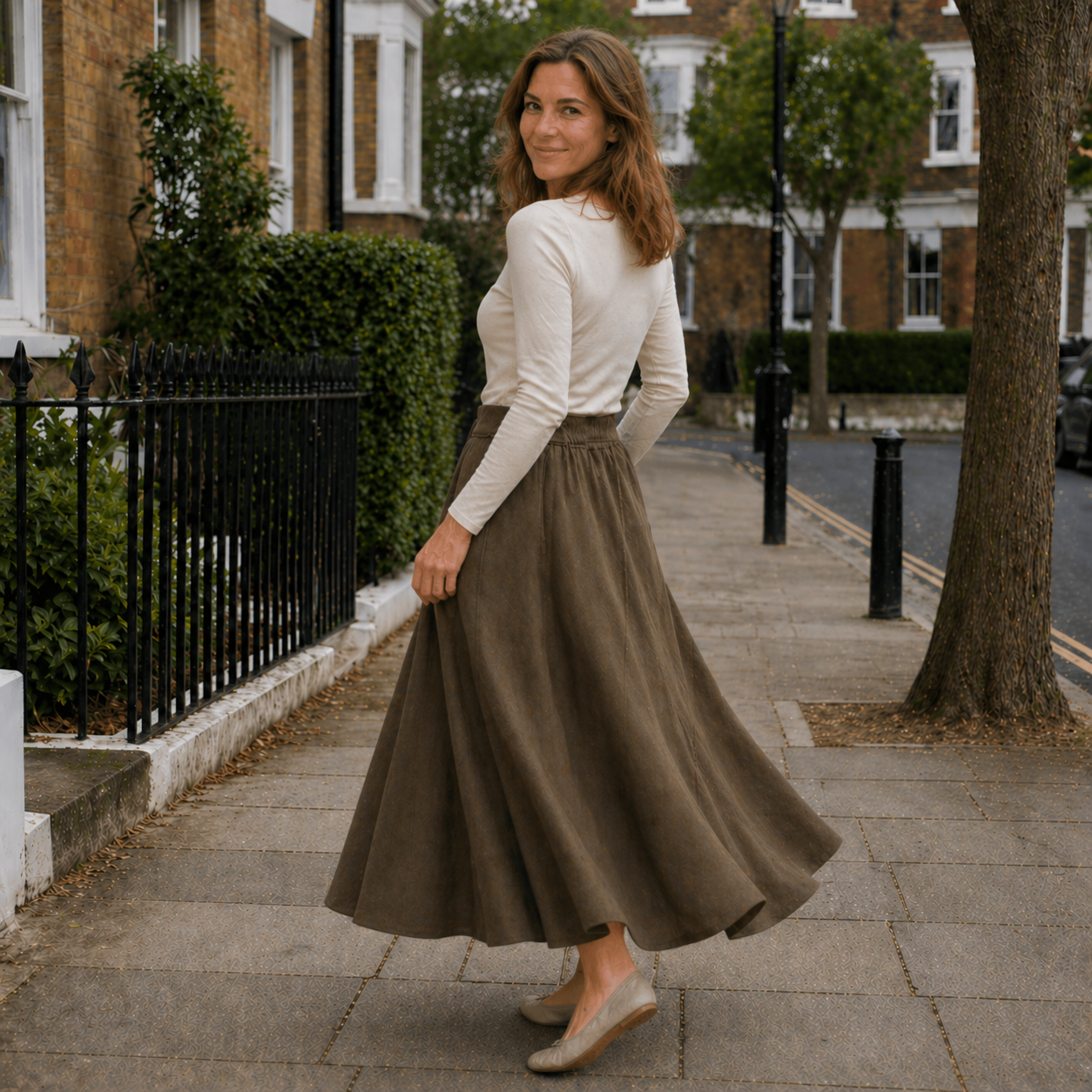 Women's Maxi Skirt | Practical Drawstring Waist | Soft Fabric
